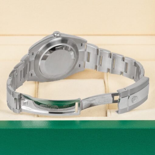 Rolex Datejust 126300 41mm Smooth Bezel Blue Index Dial Oyster Bracelet Watch - Image 6