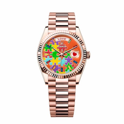 Rolex Day Date 128235-0063 Emoji Puzzle Dial 36mm