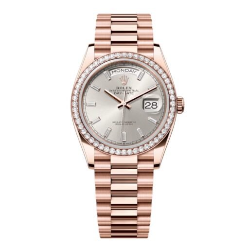 Rolex Day-Date 36mm 128345RBR-0081 Silver Dial President Bracelet