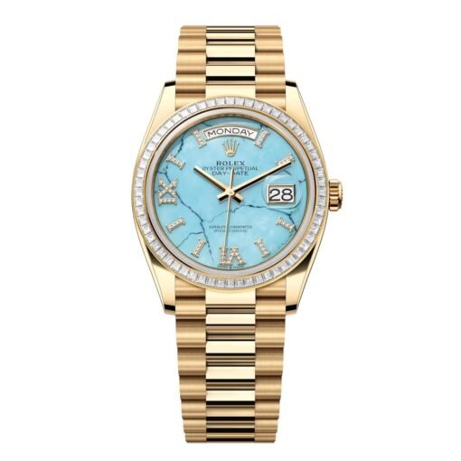Rolex Day-Date 36mm 128398TBR-0014 Turquoise Dial President Bracelet