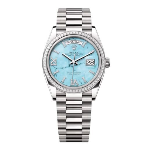 Rolex Day-Date 36mm 128399TBR-0011 Turquoise Dial President Bracelet