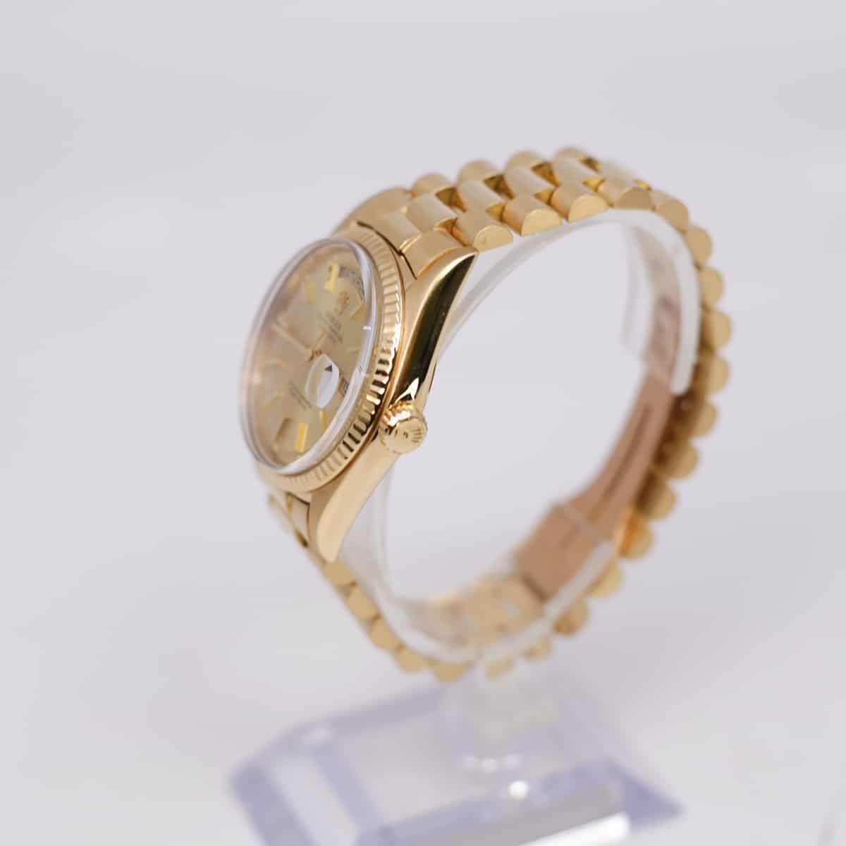 Rolex Day-Date 1802 18K Yellow Gold Champagne Stick 36mm Dial - Image 3