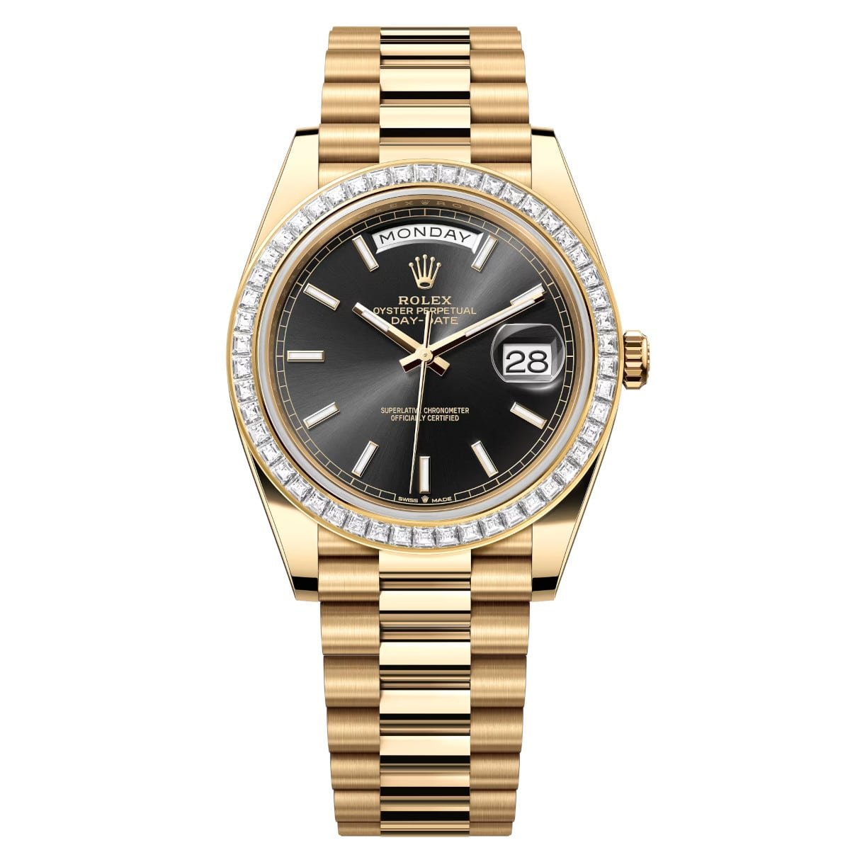 Rolex Day-Date 40mm 228398TBR-0041 Bright Black Dial President Watch