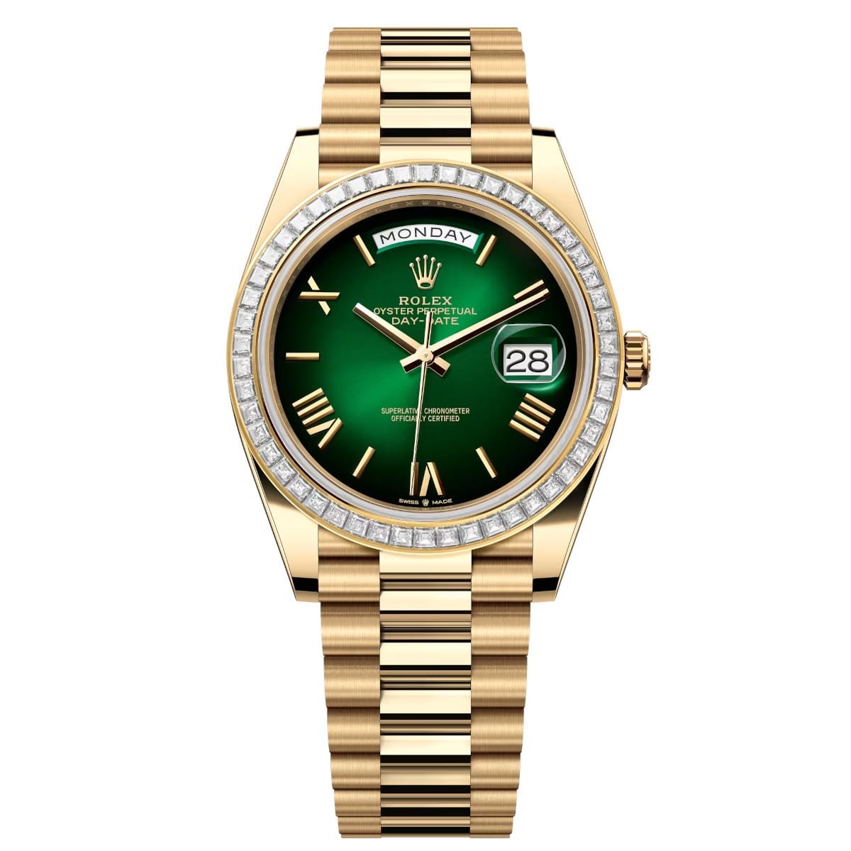 Rolex Day-Date 40mm 228398TBR-0042 Green Ombré Dial President Watch