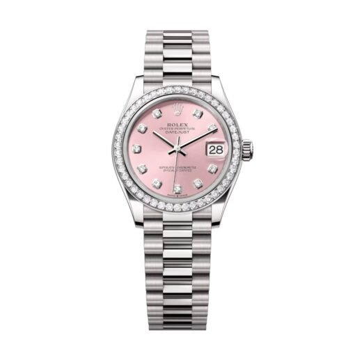 Rolex Datejust 31mm 278289RBR-0022 Pink Dial White Gold President Watch