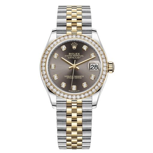 Rolex Datejust 278383RBR-0022 31mm Dark Gray Diamond Dial Jubilee Bracelet