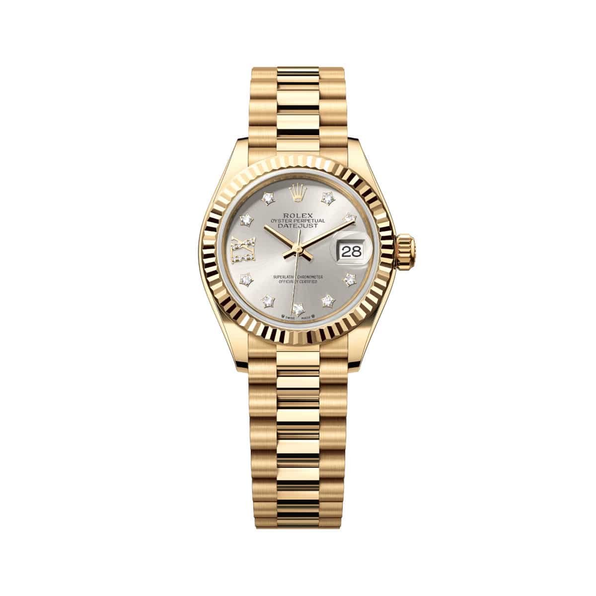 Rolex Lady Datejust 279178-0002 Silver Diamond Dial
