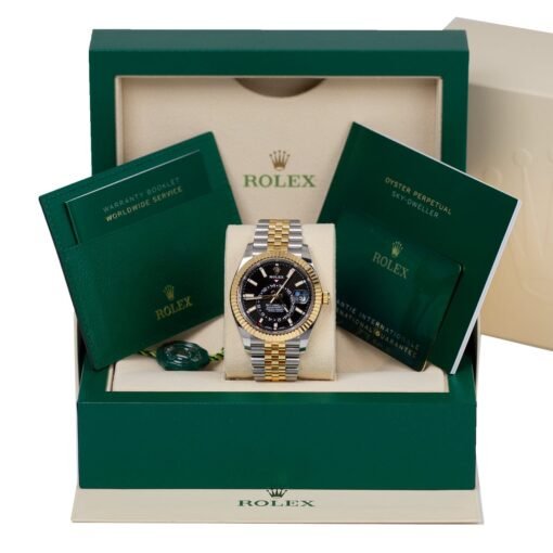 Rolex 326933-0005 Sky-Dweller Black Dial Jubilee Bracelet Watch - Image 2