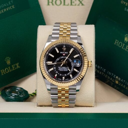 Rolex 326933-0005 Sky-Dweller Black Dial Jubilee Bracelet Watch - Image 3