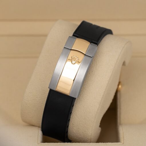 Rolex Sky-Dweller 326933 18kt Yellow Gold and Stainless Steel Black Index Dial Rubber B Band Watch - Image 7