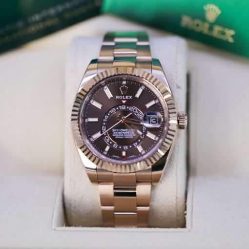 Rolex Sky-Dweller 326935 Everose Gold Chocolate Dial 42mm Watch - Image 3