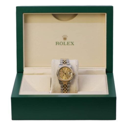 Rolex Datejust 68273 31mm 18k Yellow Gold And Stainless Steel Champagne Dial Watch - Image 6