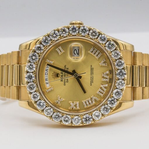 Rolex Day-Date 218238 18kt Yellow Gold President Aftermarket Dial and Bezel Mens Watch - Image 3