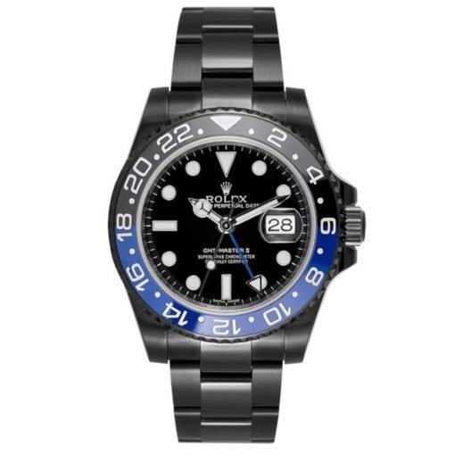 Rolex GMT-Master II 116710BLNR Black Dial Black PVD Oyster Bracelet Watch