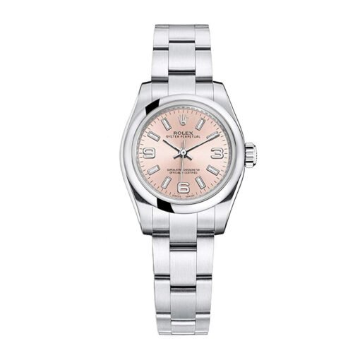Rolex Oyster Perpetual 176200-0004 Pink Dial with Luminescent Markers 26mm Watch