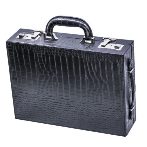 High End Watch Briefcase for 8 watches Black Travel PU Leather Watch Storage - Image 3
