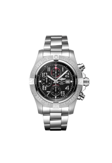 Breitling A13371111B2A1 Super Avenger II 48mm Stainless Steel Volcano Black Dial