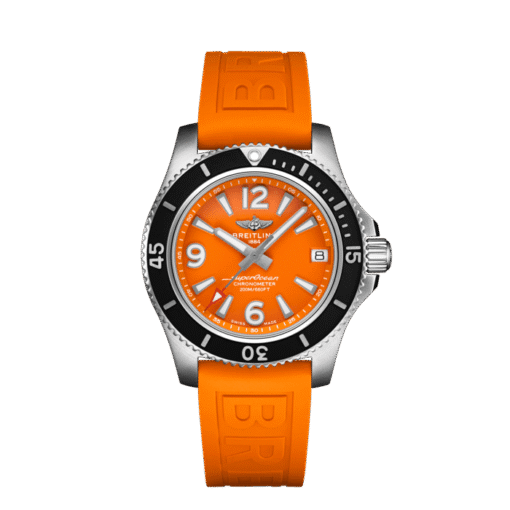 Breitling A17316D71O1S1 Ladies Superocean Automatic 36 Stainless Steel Orange Dial - Image 2