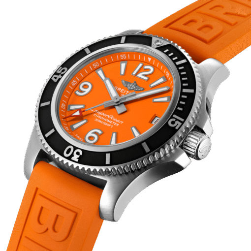 Breitling A17316D71O1S1 Ladies Superocean Automatic 36 Stainless Steel Orange Dial - Image 3