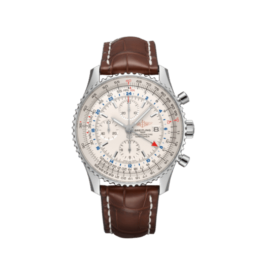Breitling A24322121G1P1 Navitimer Chronograph GMT 46 Stainless Steel Silver Dial - Image 2