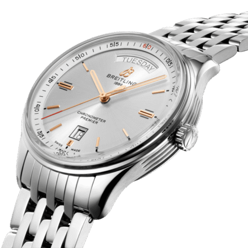 Breitling A45340211G1A1 Premier Automatic Day & Date Silver Dial - Image 3