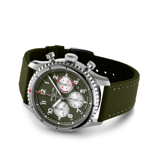 Breitling AB01192A1L1X1 Aviator 8 B01 Chronograph 43 Curtiss Warhawk Stainless Steel Military green Dial - Image 4