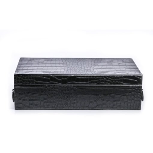 High-End 12-Piece Watch Black Box/Tray with Top Watch Storage - Image 4
