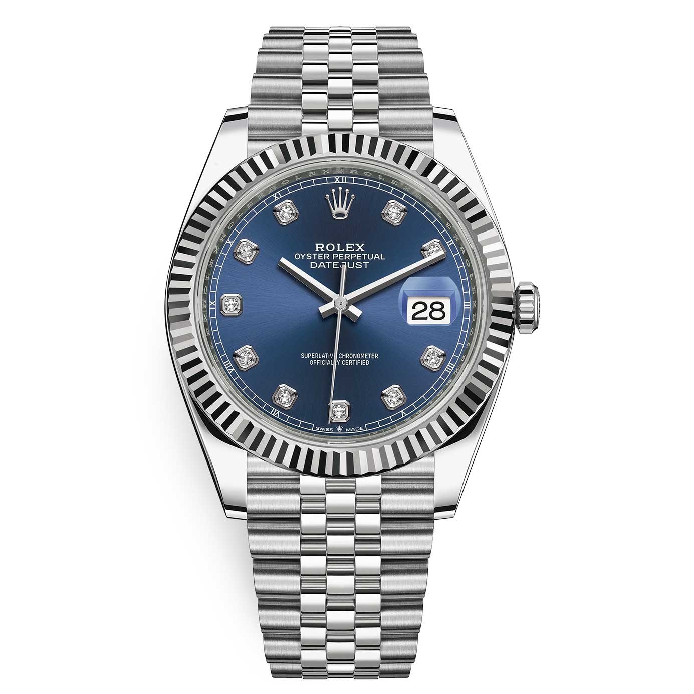 Rolex Datejust 126334 Blue Diamond Jubilee 41mm Stainless Steel