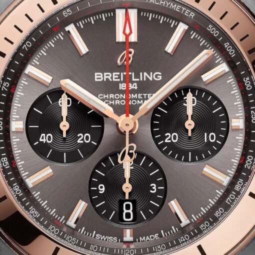 Breitling UB0134101B1U1 Chronomat B01 42 Stainless Steel and 18k Red Gold Anthracite grey dial - Image 6