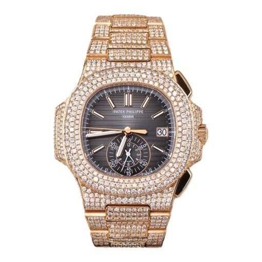 Patek Philippe 5980/1R Iced Out Nautilus Self-Winding Watch