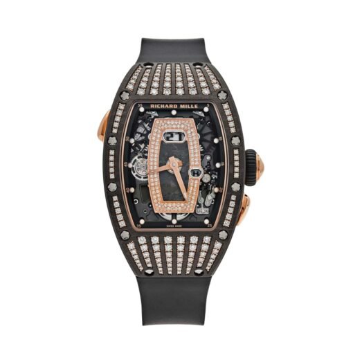Richard Mille RM 037 Rose Gold Gem Set Black Carbon Watch