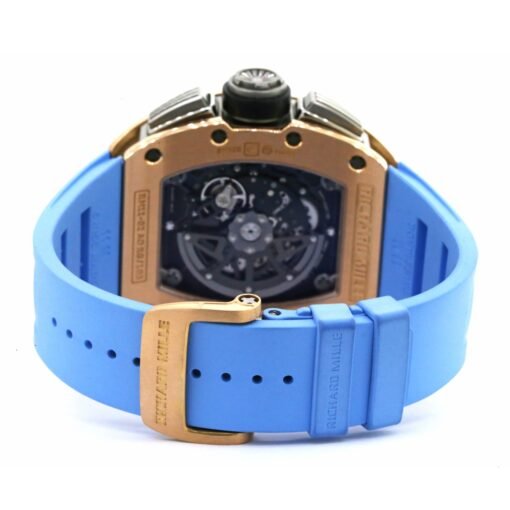 Richard Mille RM 11-02 Flyback Chronograph Dual Time Zone GMT Rose Gold Titanium Rubber Automatic Mens Watch - Image 7
