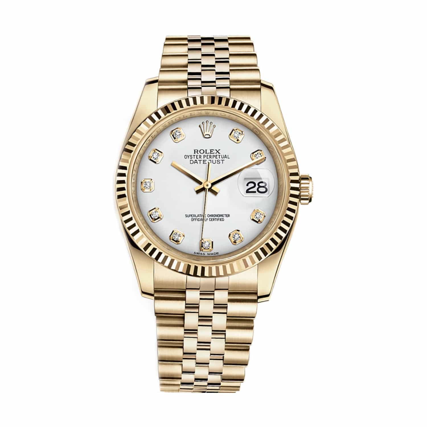 Rolex Datejust 116238-0068 White Diamonds Dial