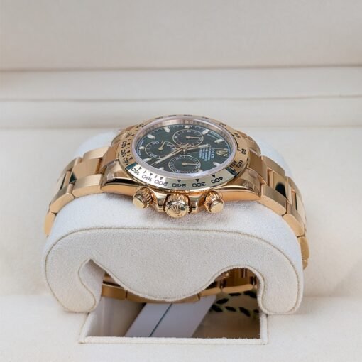 Rolex 116508-0013 Cosmograph Daytona Green Dial 18K Yellow Gold Oyster Men’s Watch - Image 5