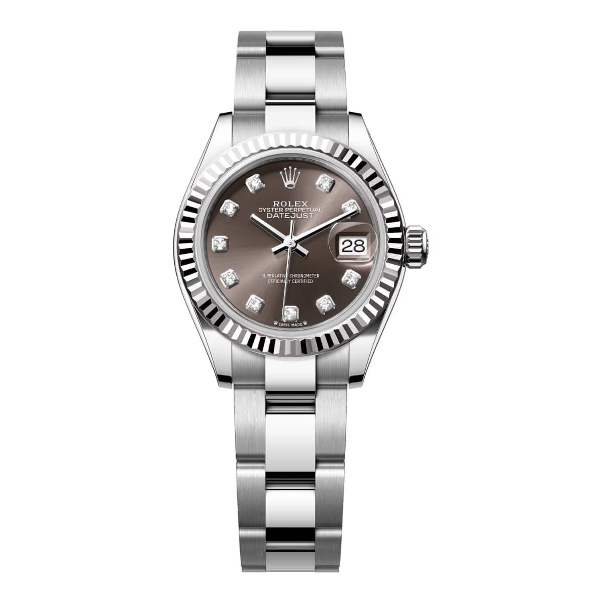 Rolex Lady-Datejust 279174-0016 Dark Grey Diamond Dial Oyster Bracelet