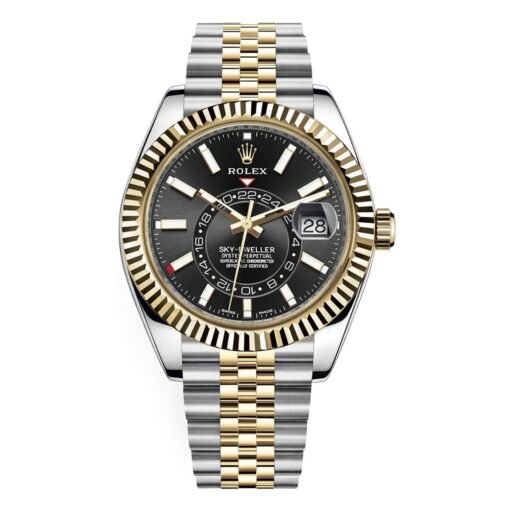 Rolex 326933-0005 Sky-Dweller Black Dial Jubilee Bracelet Watch