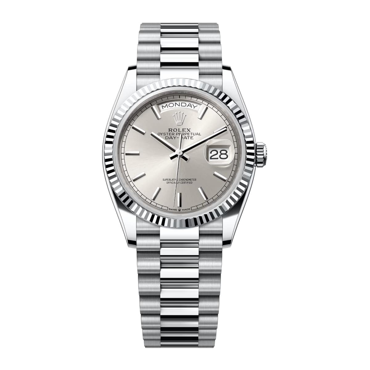 Rolex Day-Date 128236-0001 Silver Dial