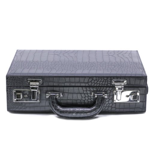 High End Watch Briefcase for 8 watches Black Travel PU Leather Watch Storage - Image 6