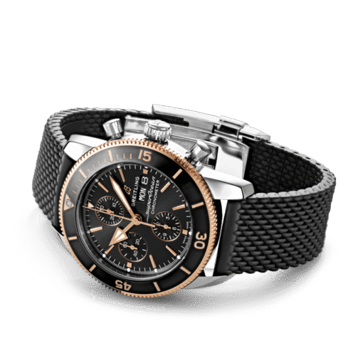 Breitling U13313121B1S1 Superocean Heritage Chronograph 44 Stainless Steel and 18K Red Gold Black Dial - Image 4