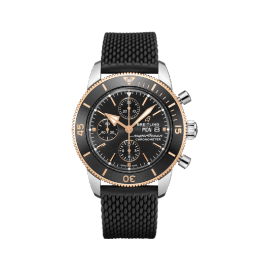 Breitling U13313121B1S1 Superocean Heritage Chronograph 44 Stainless Steel and 18K Red Gold Black Dial - Image 2