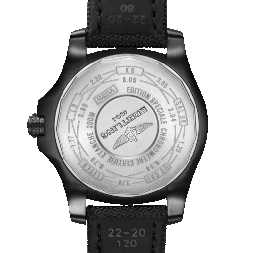 Breitling V17310101B1W1 Avenger Blackbird Black DLC Coated Titanium 48mm Black Dial - Image 5