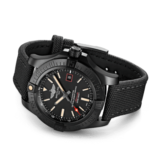 Breitling V17310101B1W1 Avenger Blackbird Black DLC Coated Titanium 48mm Black Dial - Image 4