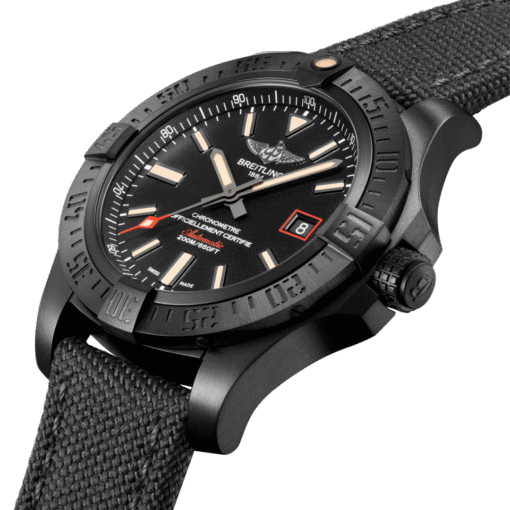 Breitling V17310101B1W1 Avenger Blackbird Black DLC Coated Titanium 48mm Black Dial - Image 3