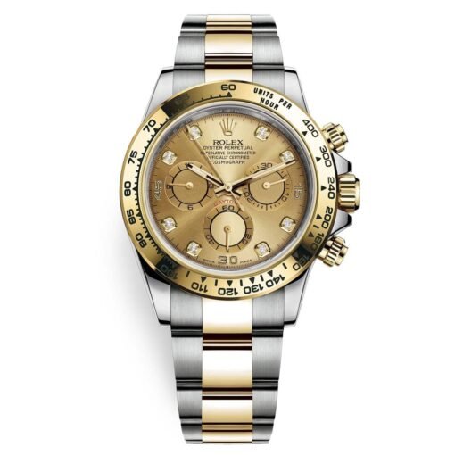 Rolex Cosmograph Daytona 116503-0006 Champagne Diamond Oyster Steel and Gold