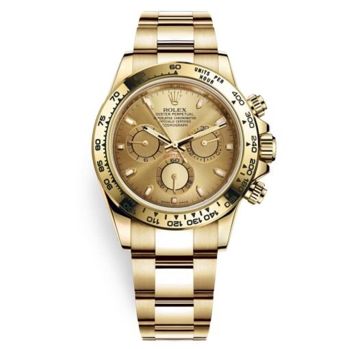 Rolex Cosmograph Daytona 116508-0003 Champagne Index Oyster Yellow Gold Mens Watch