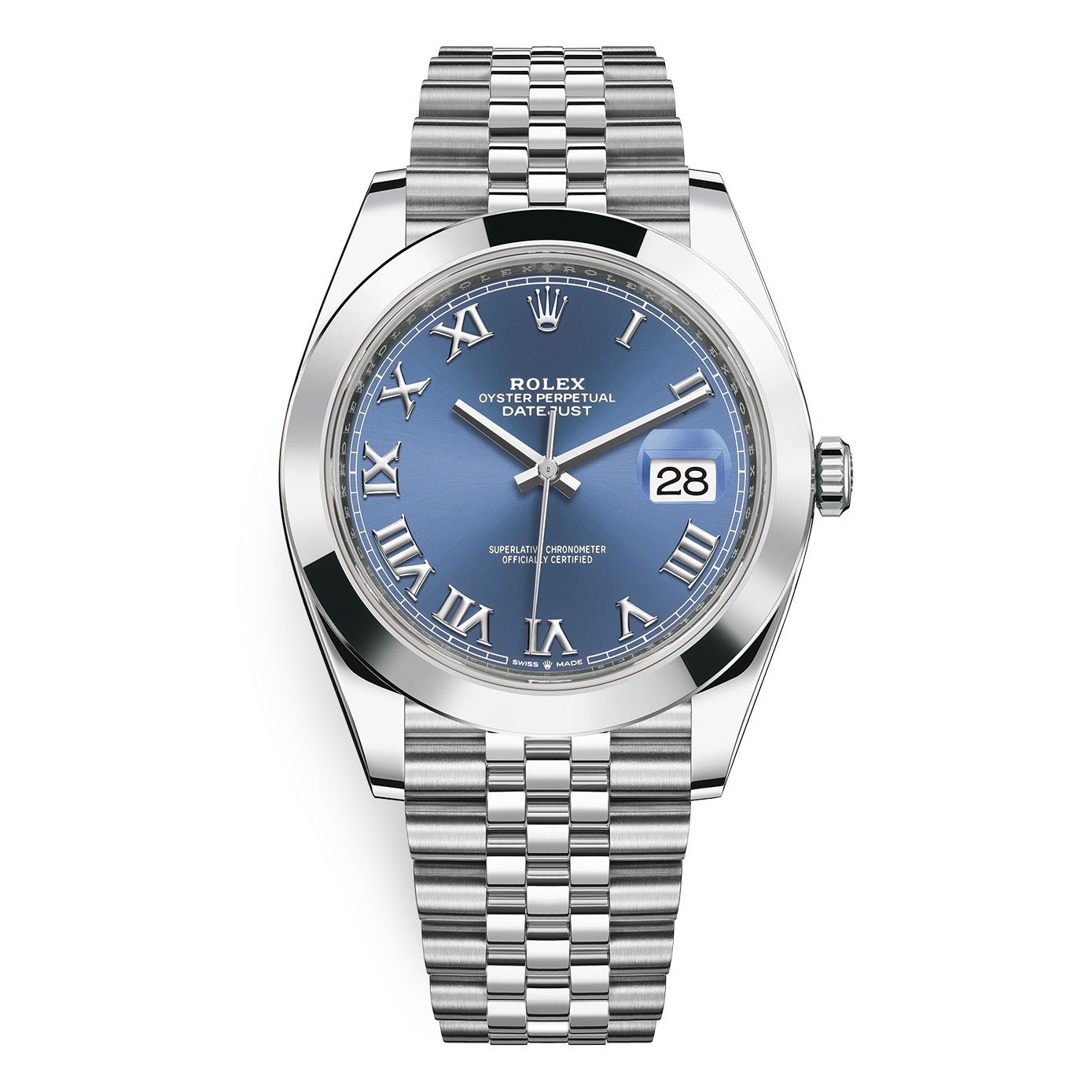 Rolex Datejust 126300-0018 Blue Roman Jubilee 41mm Stainless Steel Watch