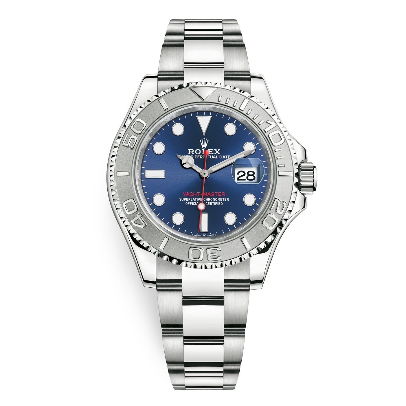 Rolex Yacht-Master 116622 Blue 40mm Platinum Bezel Mens Watch