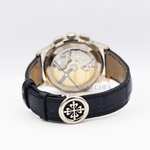 Patek Philippe 5930G-001 Complications Blue Opaline Guilloched Index White Gold Men’s Watch - Image 2