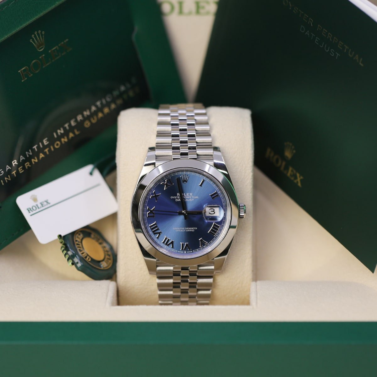 Rolex Datejust 126300-0018 Blue Roman Jubilee 41mm Stainless Steel Watch - Image 3