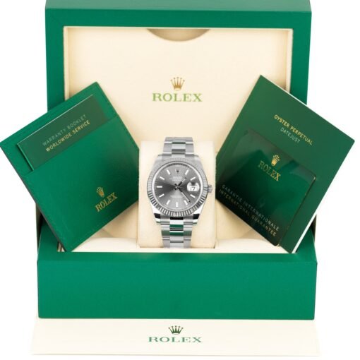 Rolex Datejust 126334-0013 Slate Index Oyster 41mm Stainless Steel Mens Watch - Image 2